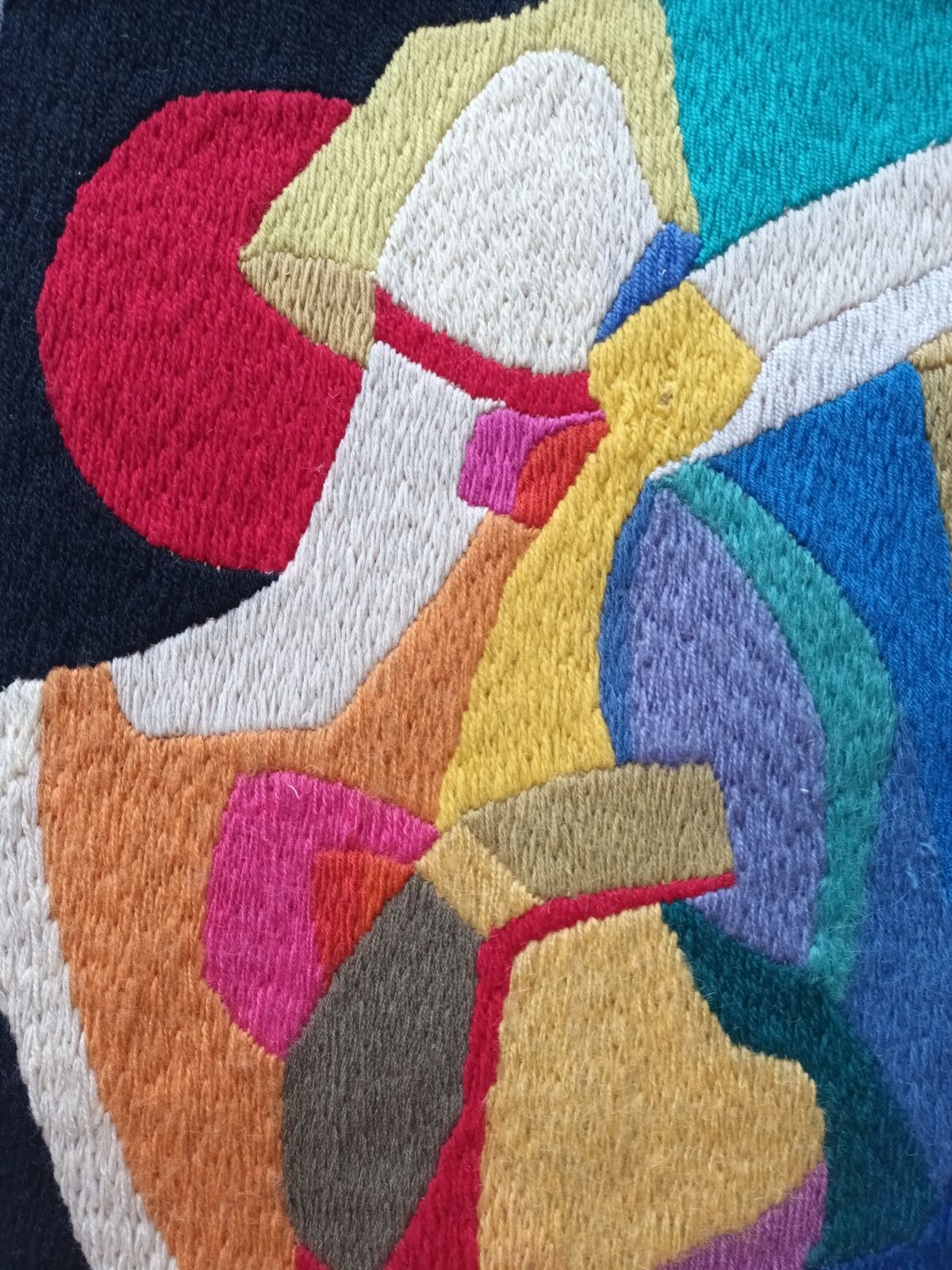 Cubist spirit wool tapestry