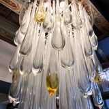 Venini Murano glass chandelier, Italy 1970s
