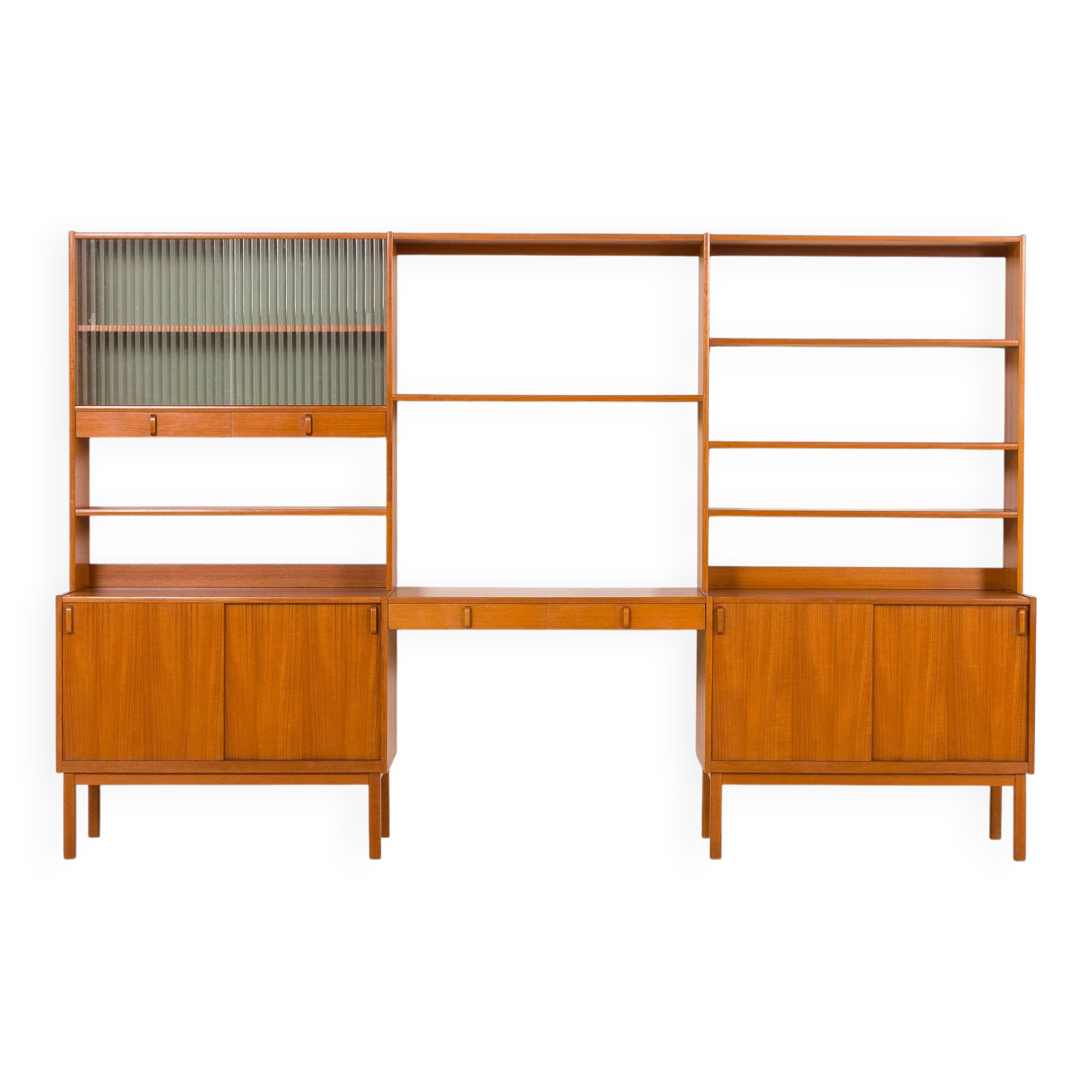 Free standing wall unit with a desk by bertil fridhagen, sweden, 1960s