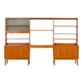 Free standing wall unit with a desk by bertil fridhagen, sweden, 1960s