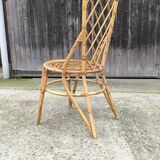 Rattan chair by Louis Sognot 1960