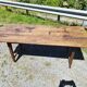 Large rustic farmhouse table bobbin legs