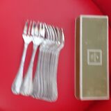 12 Christofle cake spoons. Ribbon template.