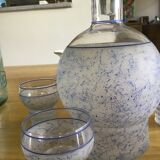 Service flacon et 4 verres graminés