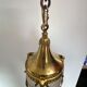 Suspension lamp in gilded bronze and frosted glass nineteenth century