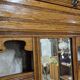 Vintage carved oak hall tree with mirror and coat hooks, early 20th century, 192 × 72 × 24 cm