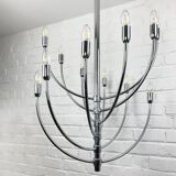 Chrome chandelier Piazza San Marco design Vico Magistretti for Oluce Italy