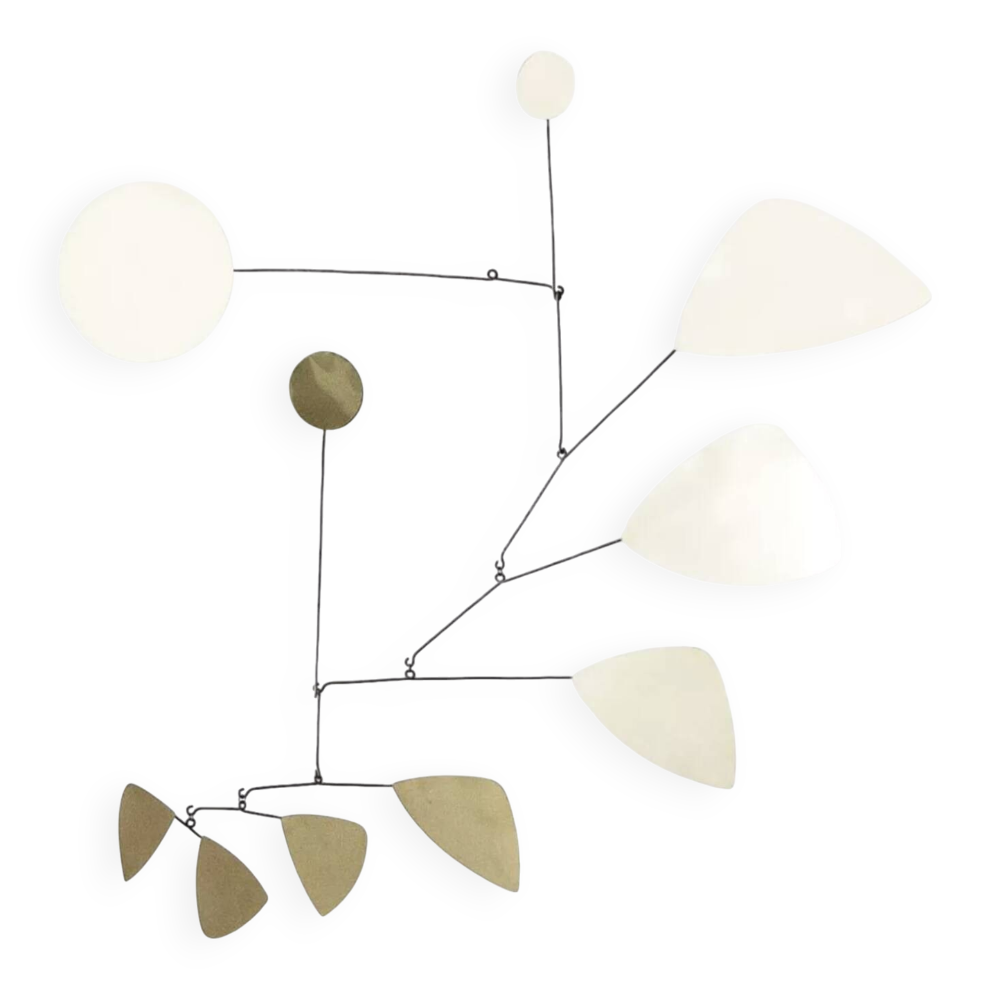 Brass and iron mobile sculpture