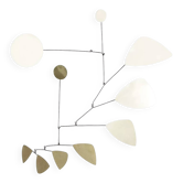 Sculpture mobile en laiton et fer