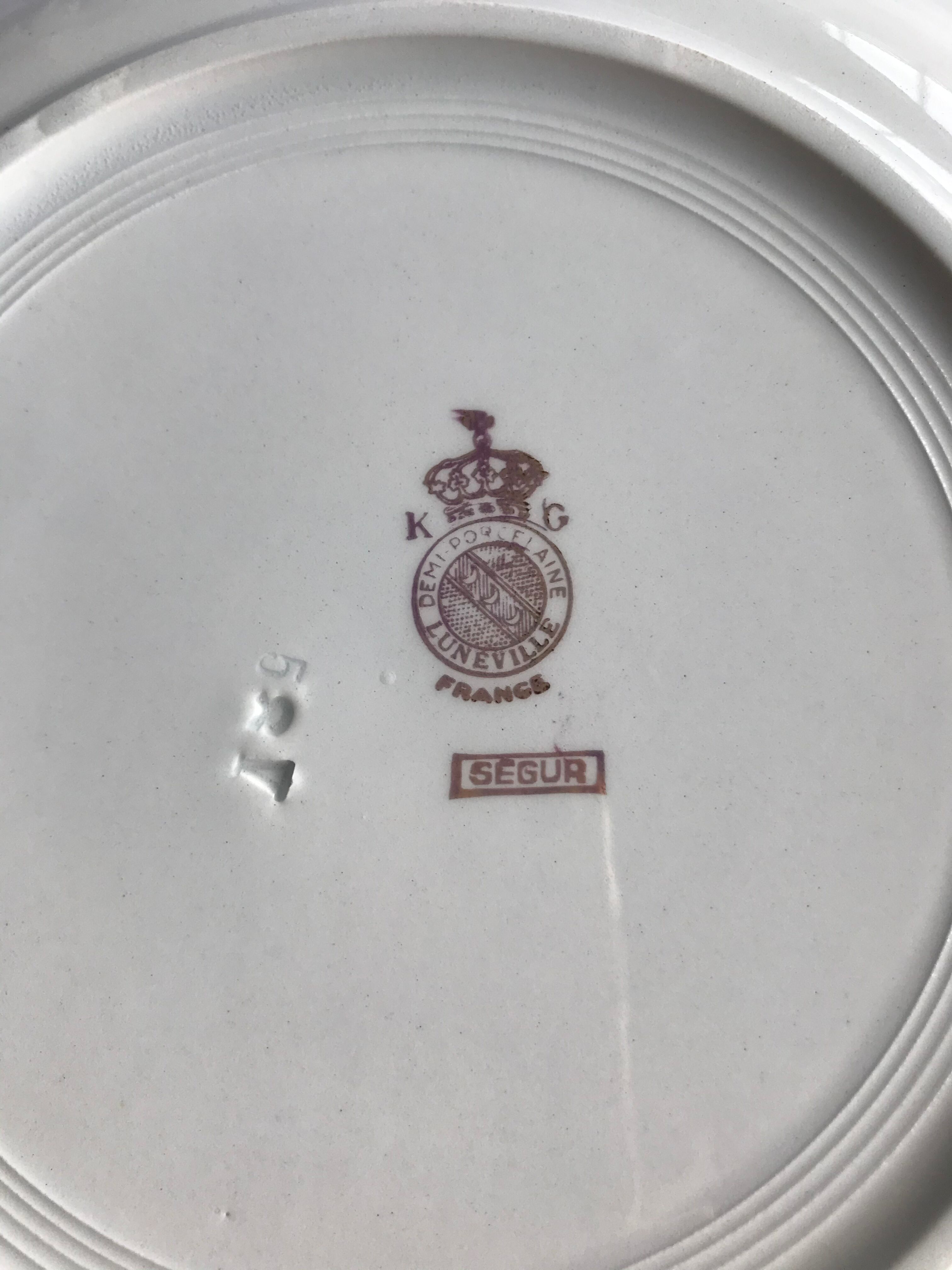 Ségur luneville style flat dish