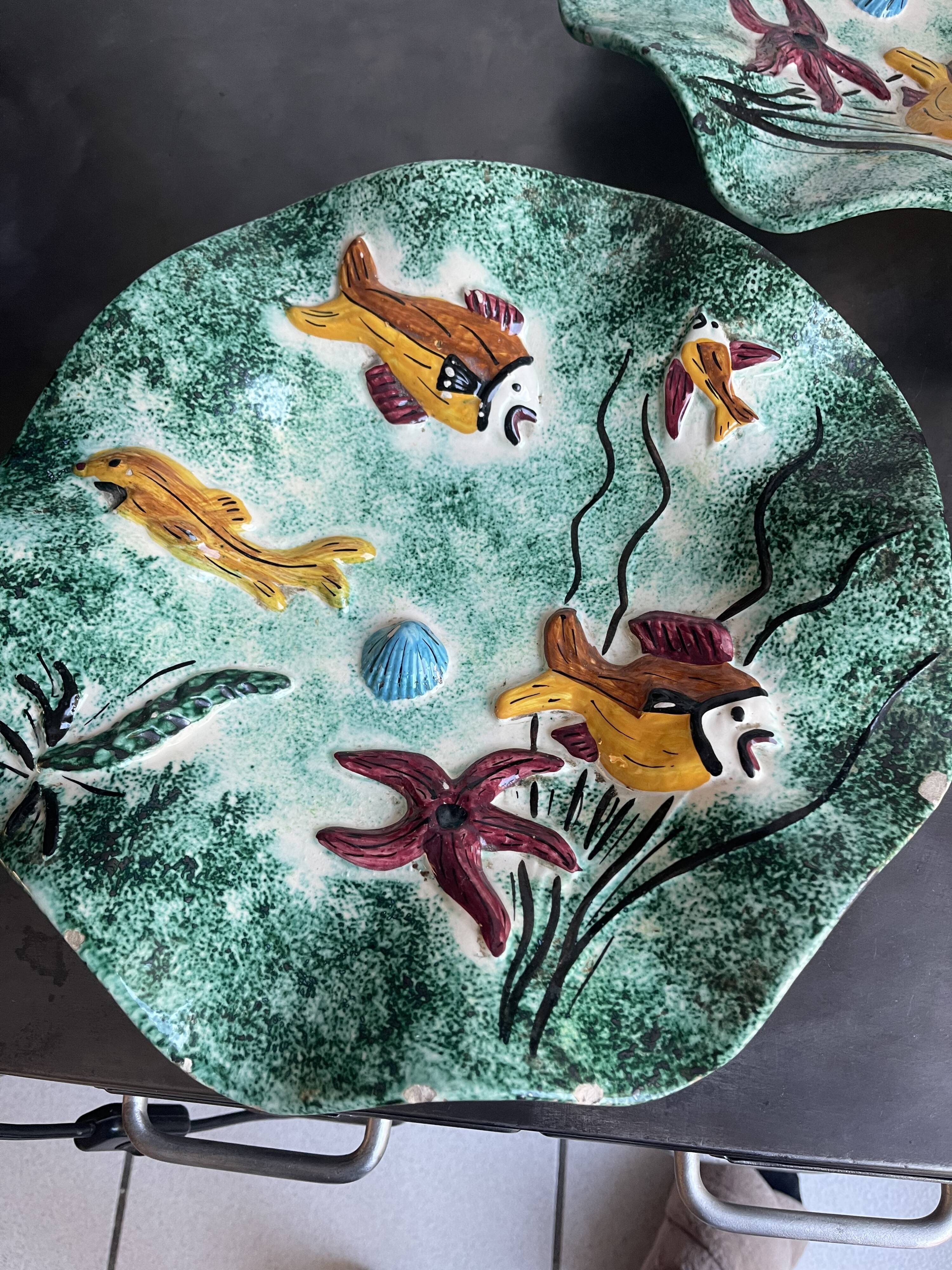 Pair of ceramic plates 50s/60s