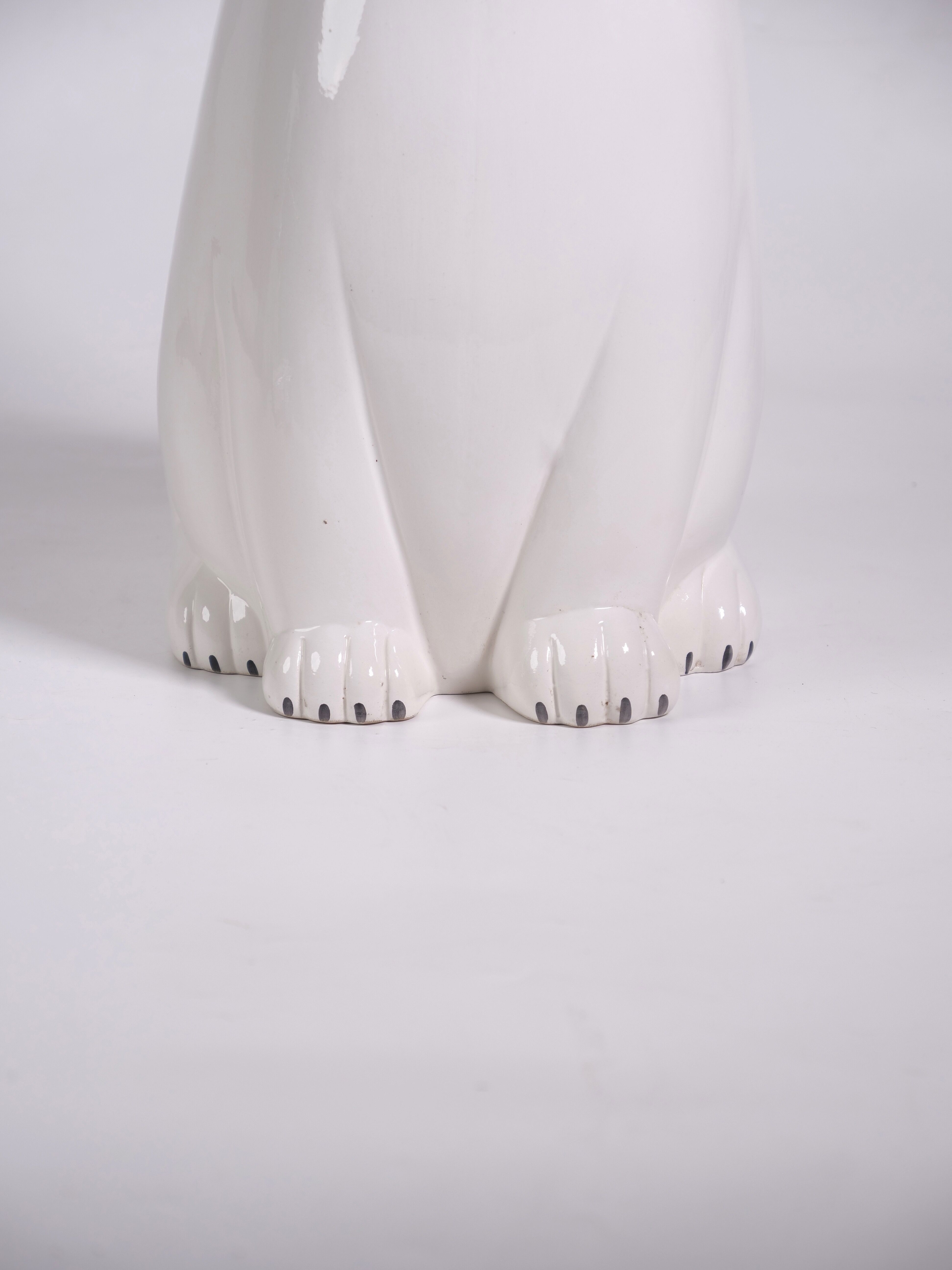 Umbrella holder ceramic dog design italy