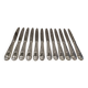 12 silver-plated dessert knives by Platil, rocaille style