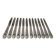 12 silver-plated dessert knives by Platil, rocaille style
