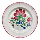 Assiette creuse ancienne en faïence de Strasbourg