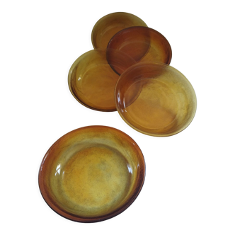 Arcoroc Sierra amber skullcap plates