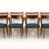 Ash & walnut dining chairs from Jitona Sobeslav, 1950