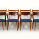 Ash & walnut dining chairs from Jitona Sobeslav, 1950
