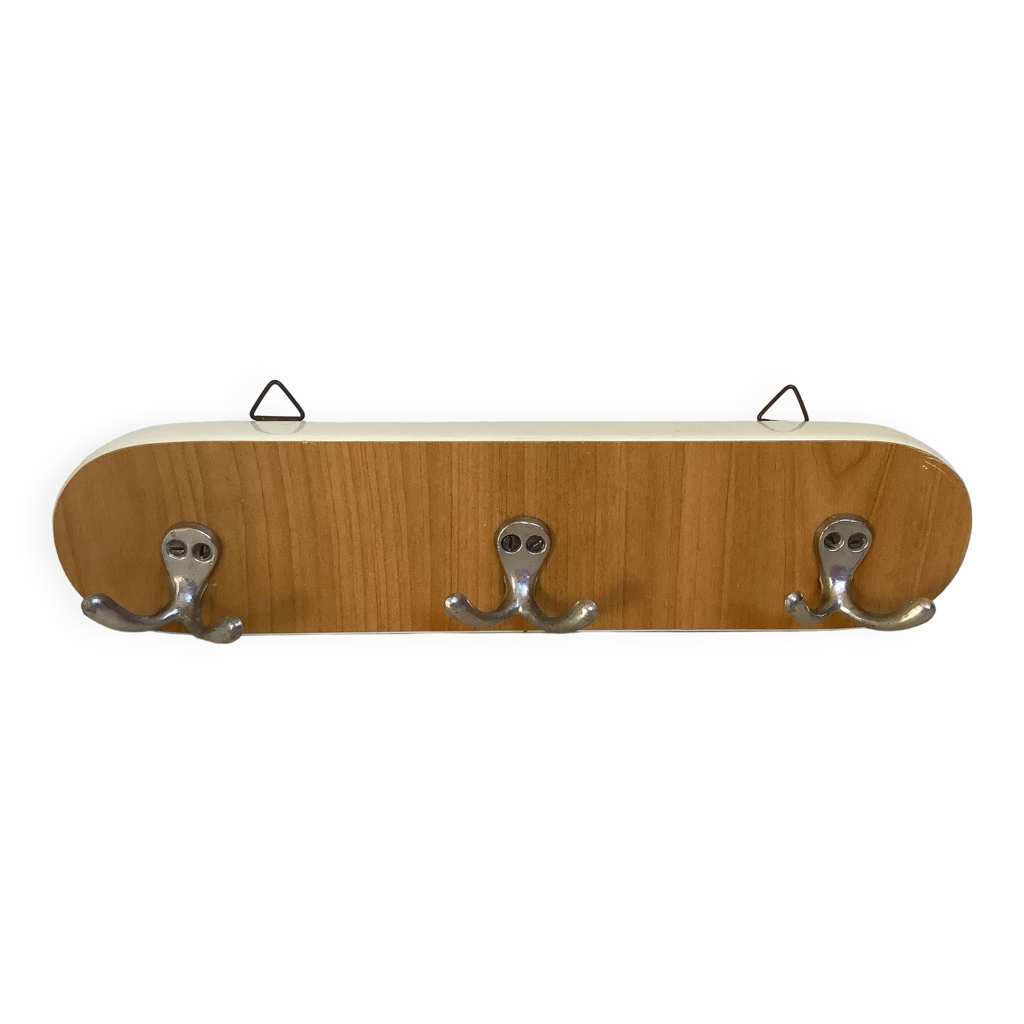 Formica tea towel holder with three double hooks Selency