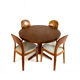 Table à manger extensible vintage, Bramin des années 60