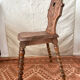 Antique Alsatian chair in carved wood