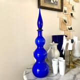 Blue opaline decanter