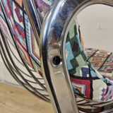 Vintage Gastone Rinaldi chrome & smoked glass dining table + chairs