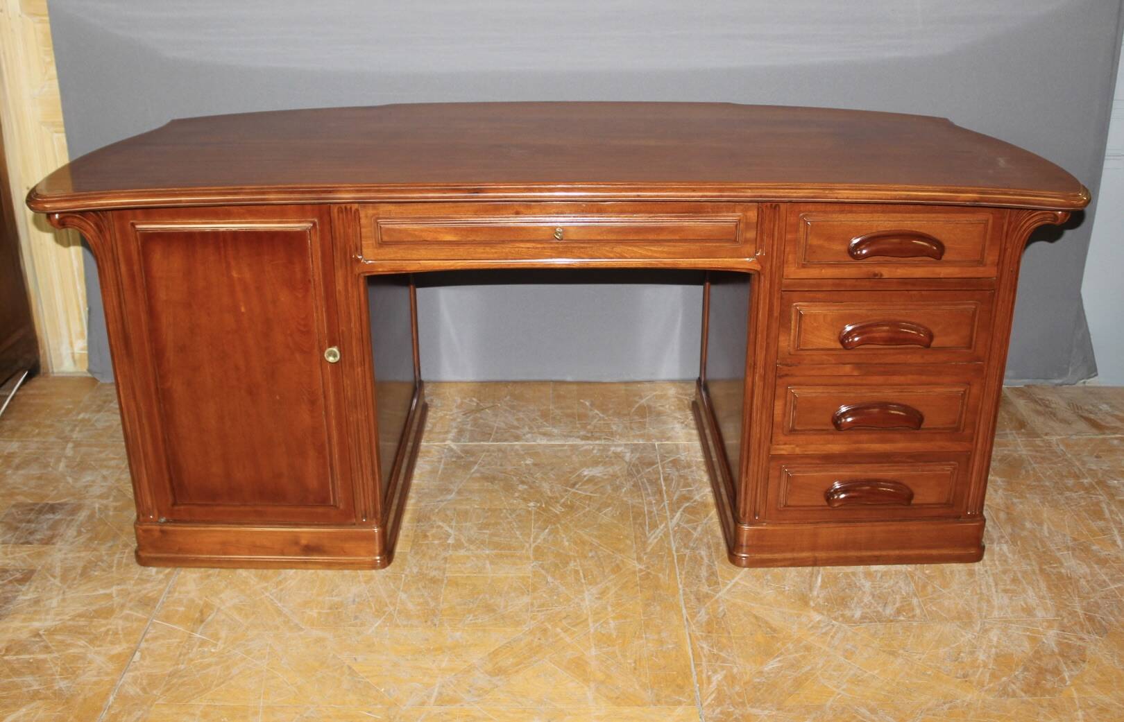 Art Nouveau Mahogany Desk Plate by Emile Gallé