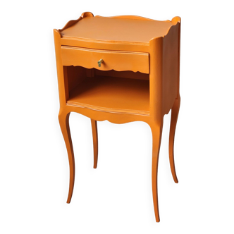 Old orange bedside table
