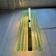 Contemporary Rectangular Murano Glass Wall Sconces With Chrome Finish – Set