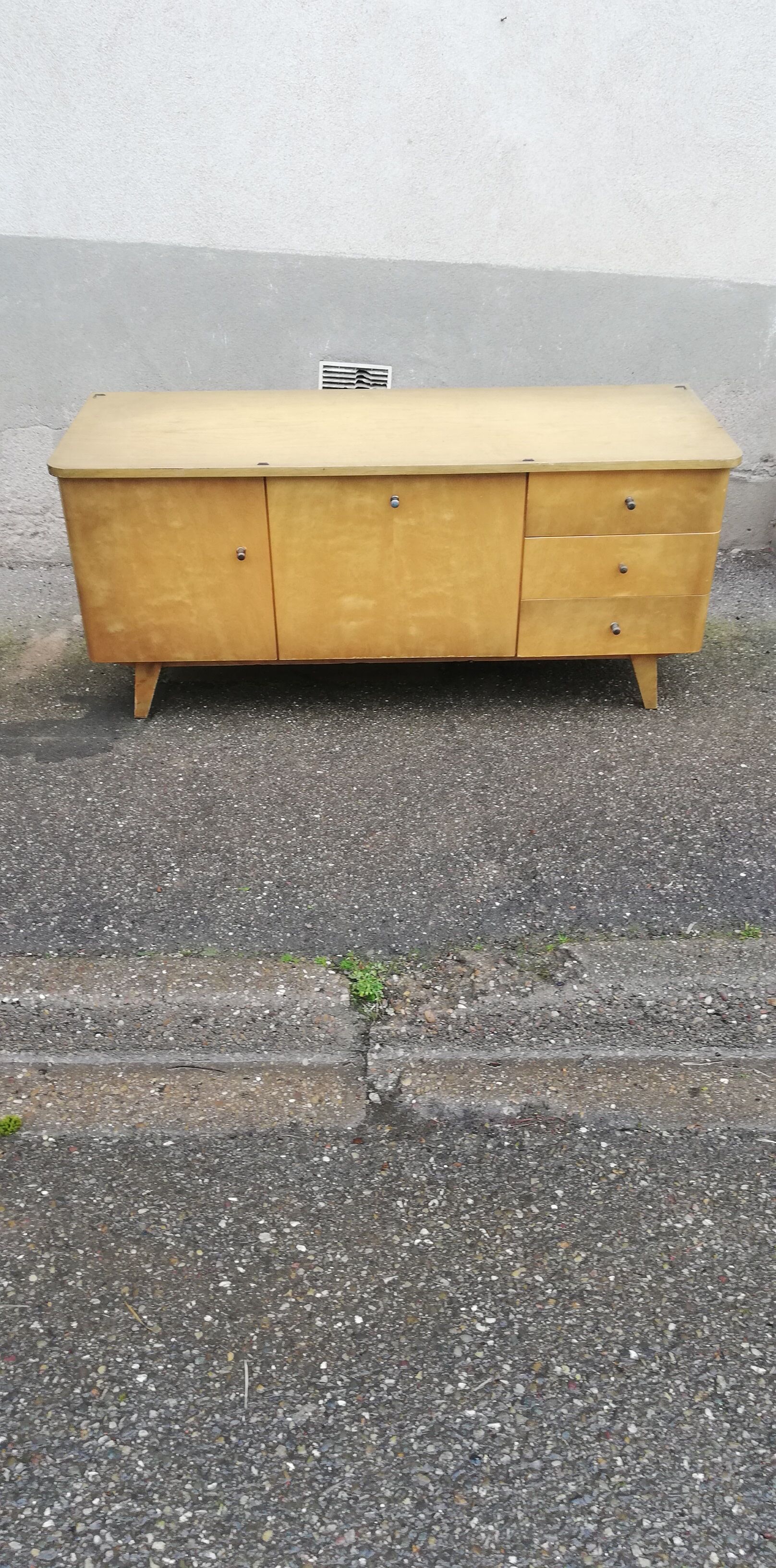 Vintage enfilade 3 drawers 1 door 1 flap