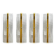 Contemporary Luxury Murano Glass Wall Sconces with Gold Finish — 4 Set
