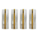 Contemporary Luxury Murano Glass Wall Sconces with Gold Finish — 4 Set