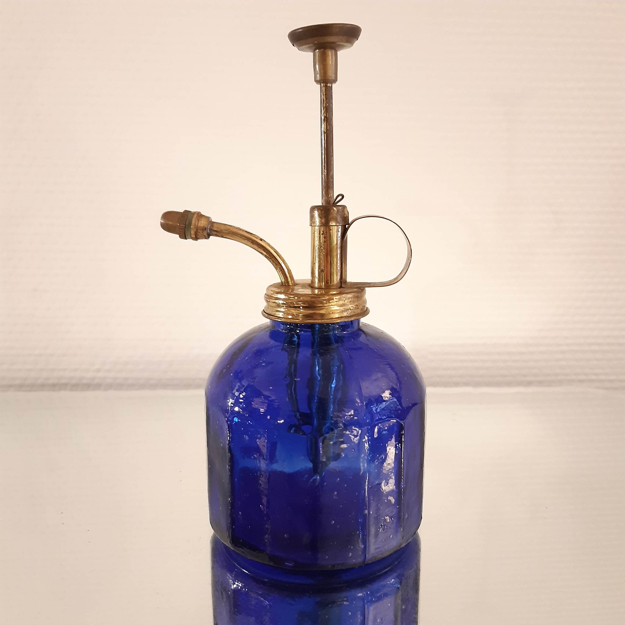 Old cobalt blue vaporizer burette