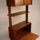 Wooden and metal modular vintage bookcase, 1960s