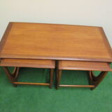Nesting coffee tables in teak