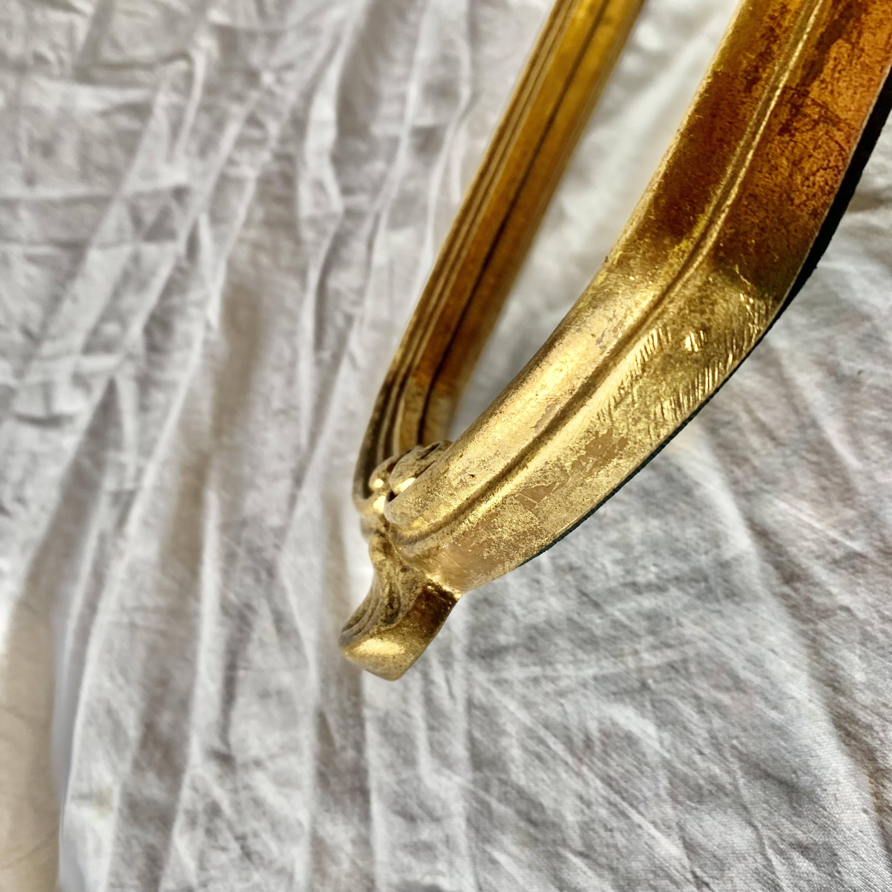 Vintage gold resin wall mirror