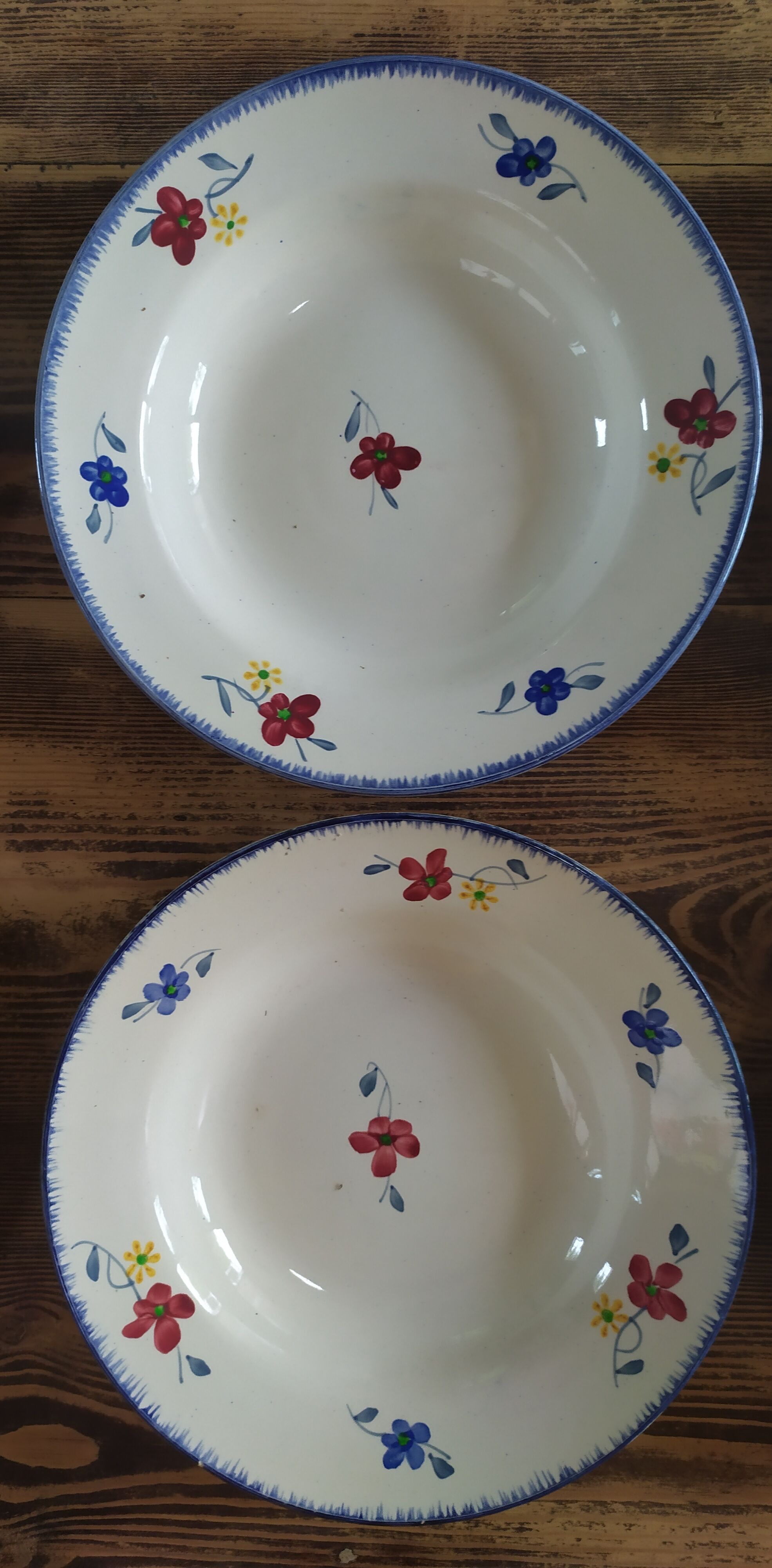 8 hollow plates Digoin Sarreguemines model Mary Lou
