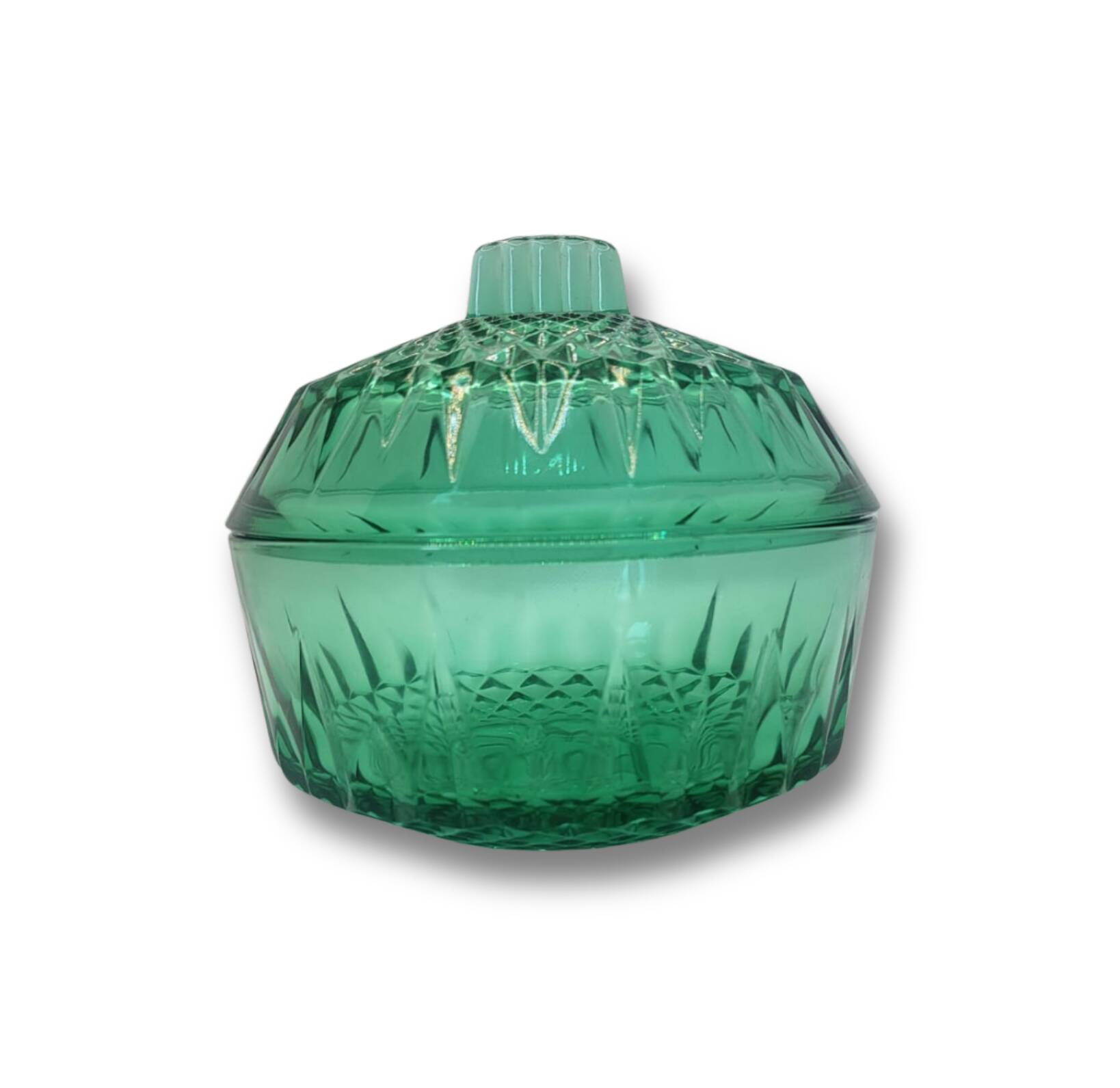 Arcoroc Green Sugar Bowl – Vintage Elegance Add a touch of vintage refinement