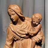 Virgin and child after jean dubois in resin louvre museum