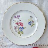 7 small vintage porcelain plates with floral pattern KG Luneville
