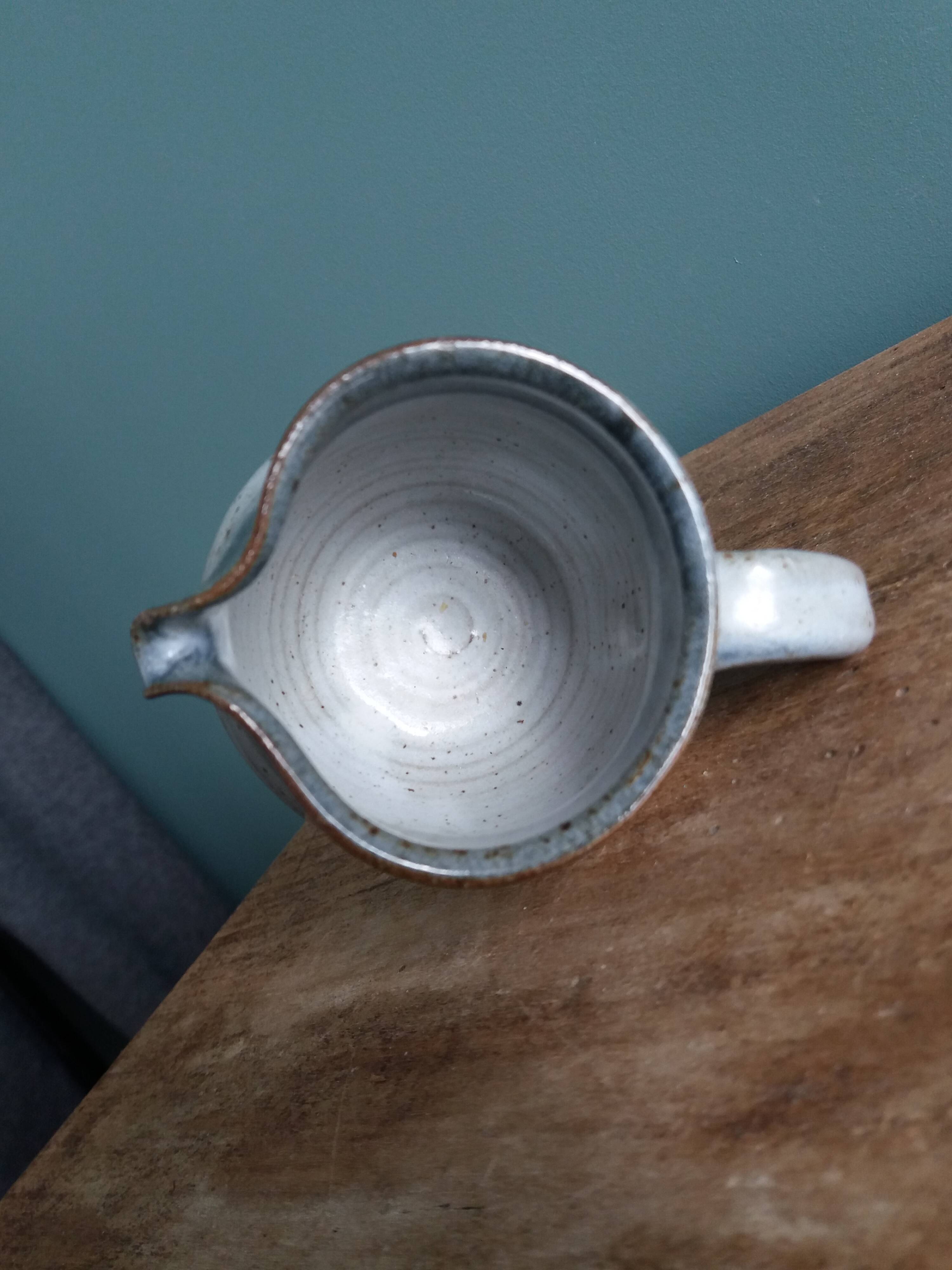 Pitcher, milk jug, signed Atch, Chantal and Thierry Robert