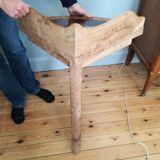 Elm magnifying glass corner console shelf
