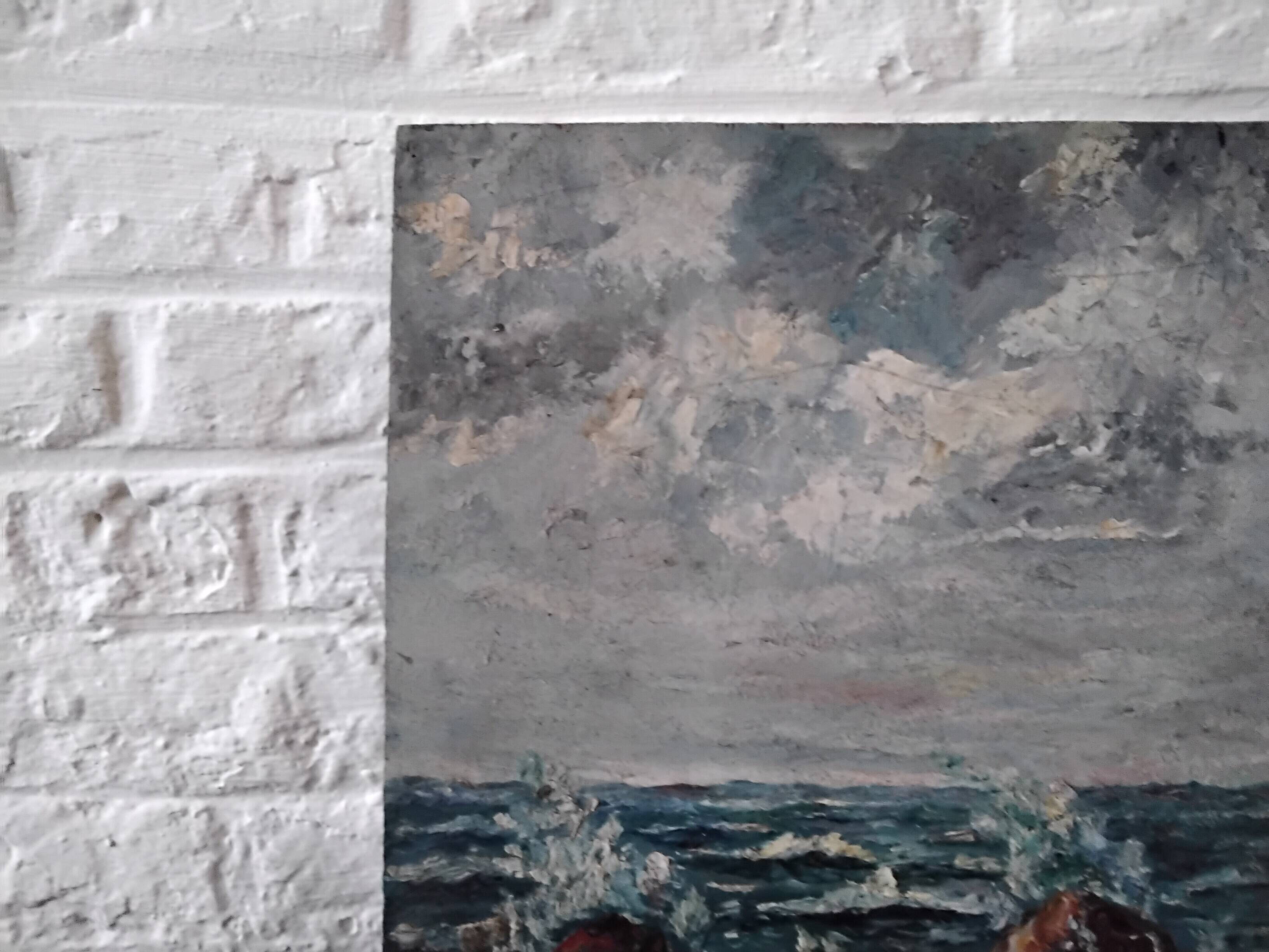 Oil on seascape panel