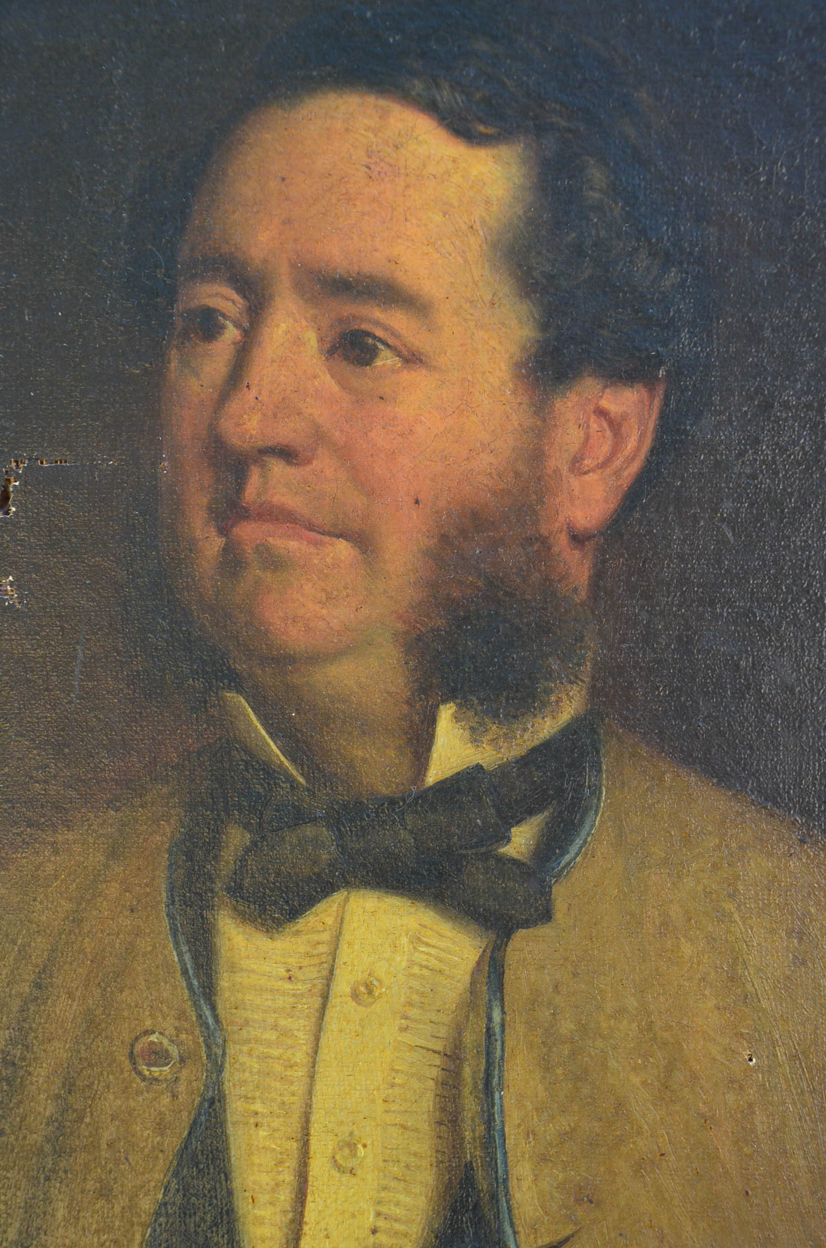 Portrait 19th oil on canvas painting by Eugene Renouard 1866