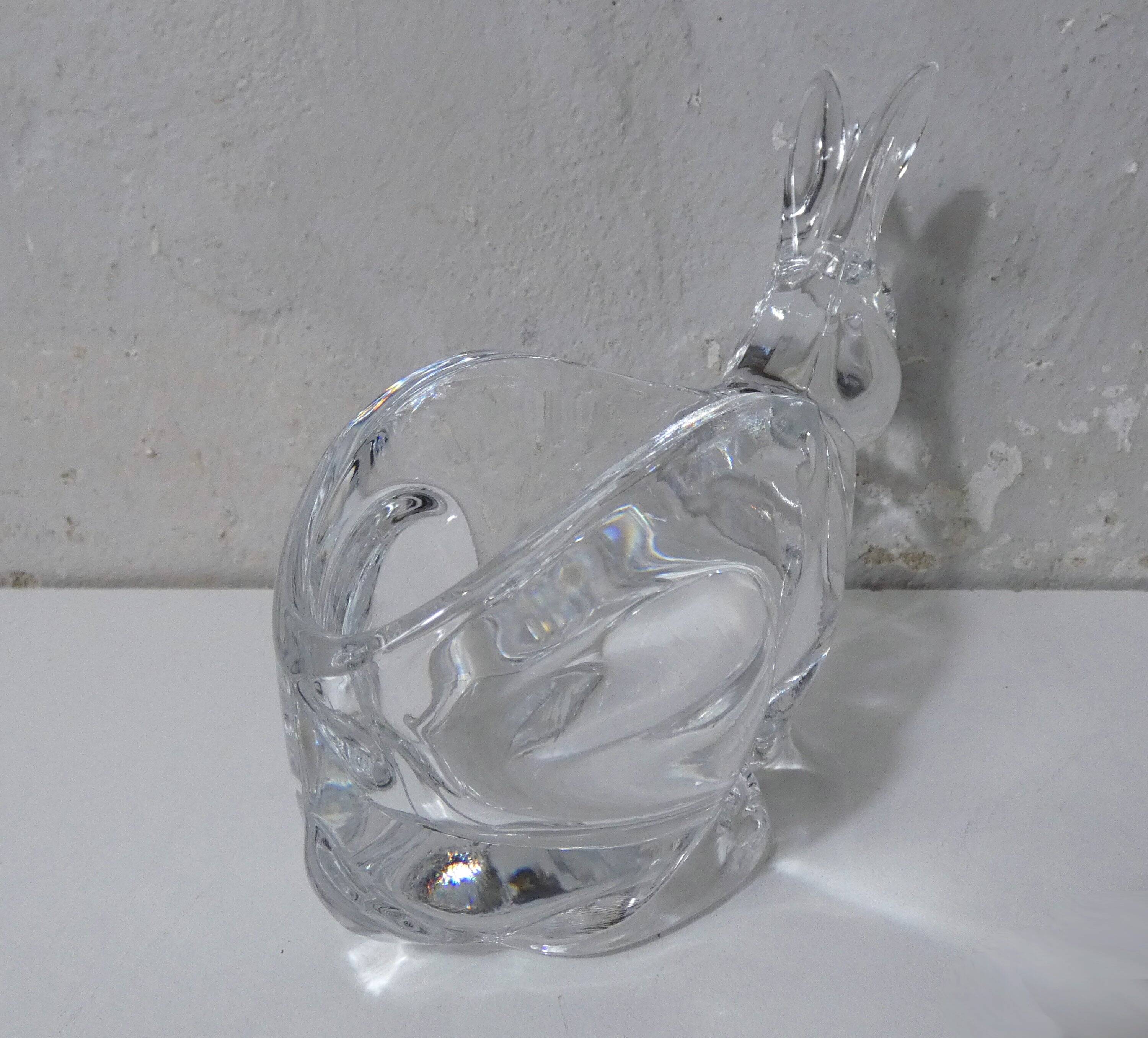 crystal rabbit trinket tray