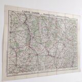 Old Burgundy map Taride edition 1920