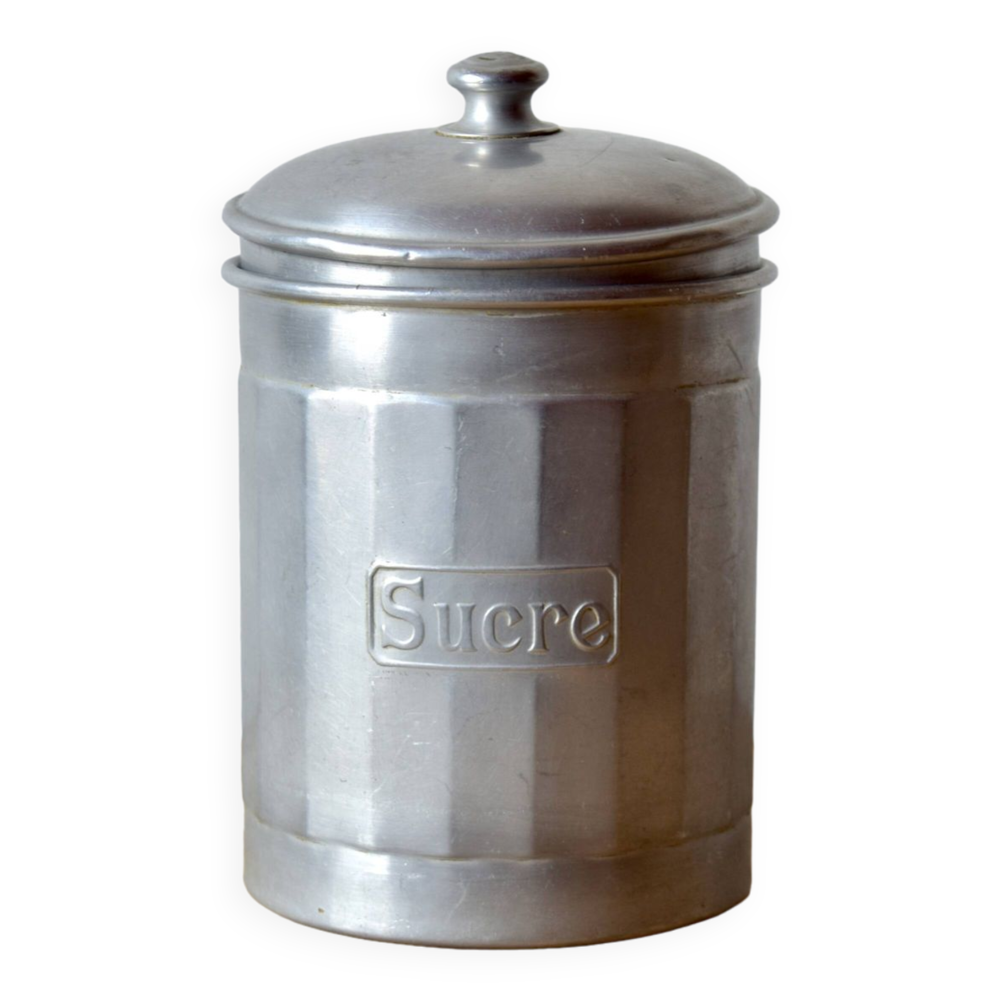 Series of Six vintage aluminum spice jars - Storage jars - 1940.