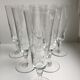 Set of 6 champagne flutes in crystal engraved years 50-60
