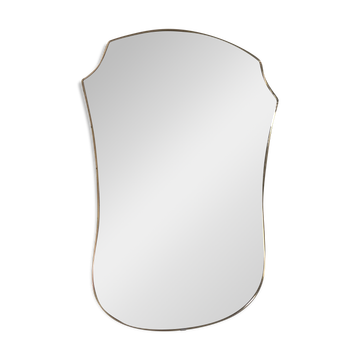 Vintage mirror with gold rim, 1960s